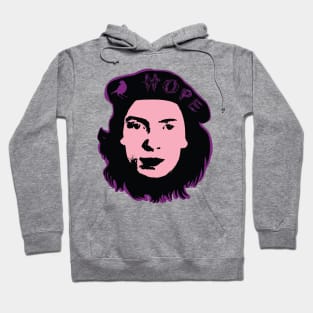 HOPE is the Thing With Feathers Emily Dickinson Che Guevara Pop art design Purple Version Hoodie